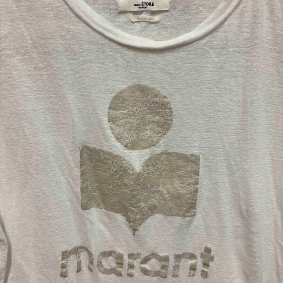 Isabel Marant White Logo T-Shirt - Picture 4 of 7